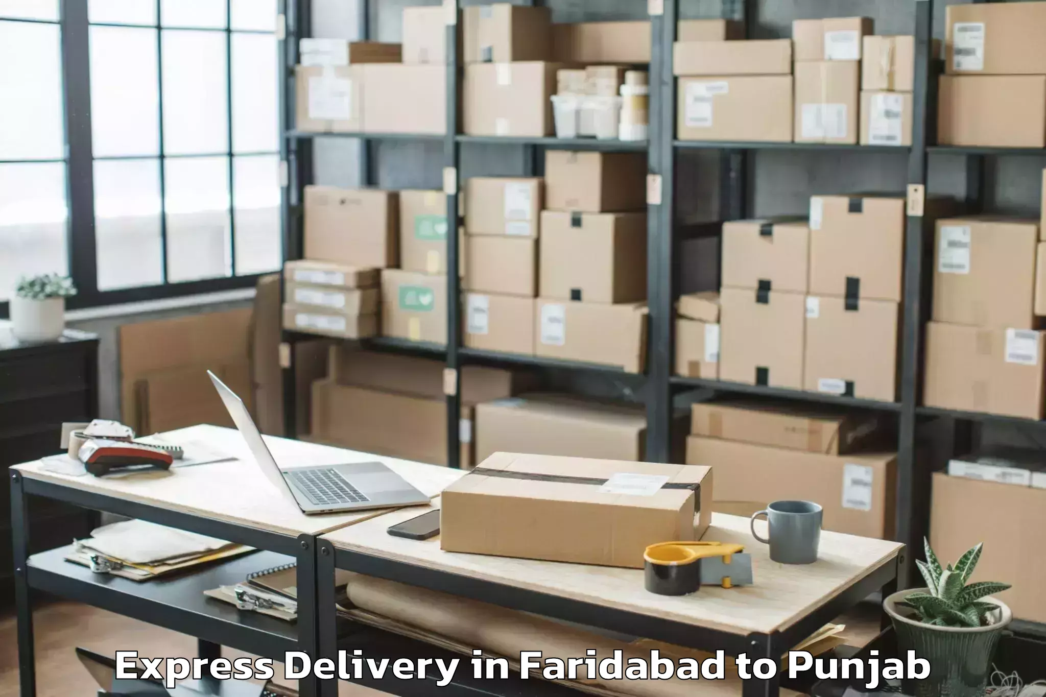 Top Faridabad to Rangra Express Delivery Available